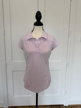 💜 Athletic Short Sleeved Polo Top in Lavender - XS 💜